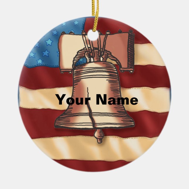 Liberty Bell  Ceramic Ornament (Front)