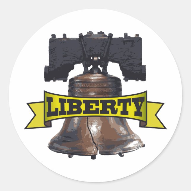 Liberty Bell Classic Round Sticker (Front)