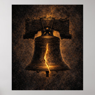 Liberty Bell Glowing Crack Poster