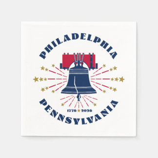 Liberty Bell Philadelphia Pennsylvania 1776 - 2026 Napkin