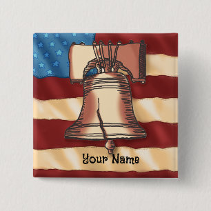 Liberty Bell square pin