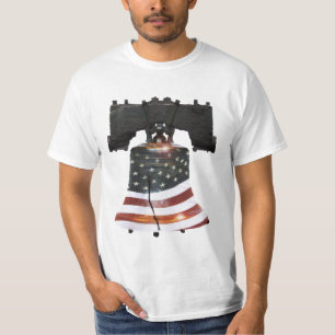 Liberty Bell w/American Flag  T-Shirt
