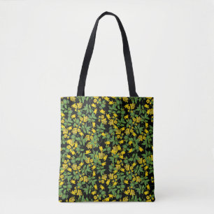 Liberty big yellow black background 2 tote bag