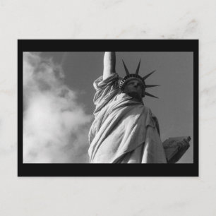 liberty black & white border postcard