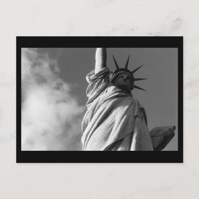 liberty black & white border postcard (Front)
