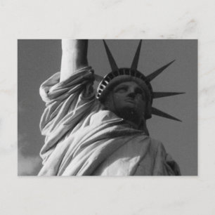 liberty black & white detail postcard