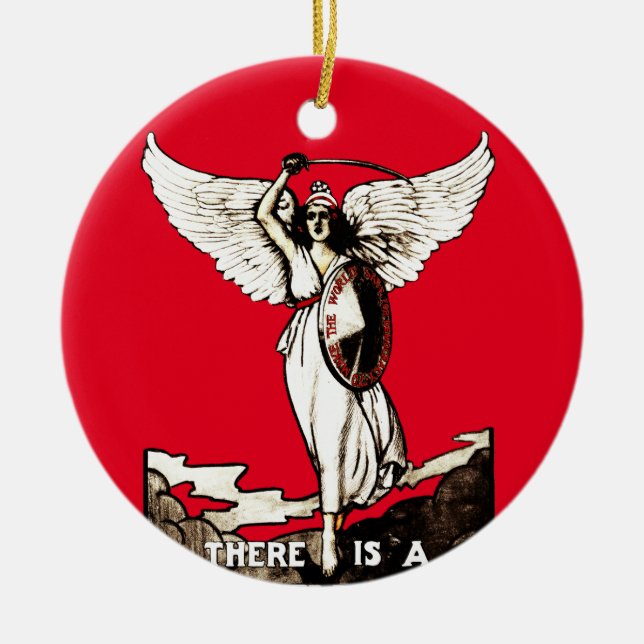 Liberty Bond World War I Poster 1918 Ceramic Ornament (Front)