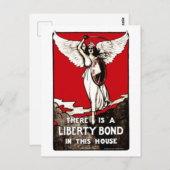 Liberty Bond World War I Poster 1918 Postcard (Front/Back)