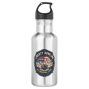 Liberty Bowling Patriotic Patriotic Bowling Vintag 532 Ml Water Bottle