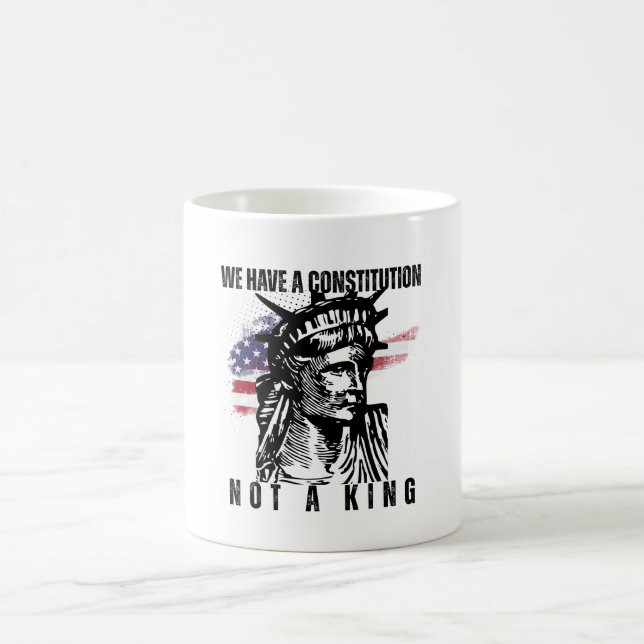 Liberty Bust with Grunge Flag Art Coffee Mug (Center)