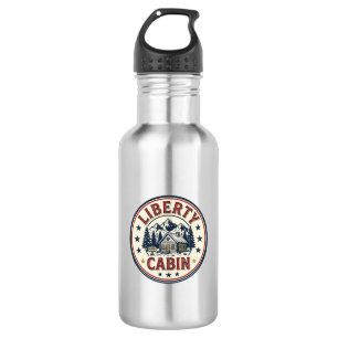 Liberty Cabin Patriotic Patriotic Mountain Cabin V 532 Ml Water Bottle