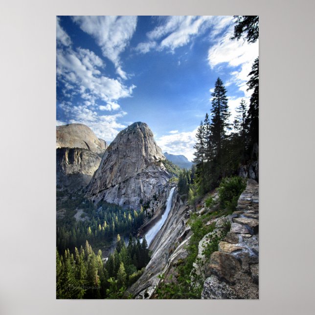 Liberty Cap and Nevada Fall - John Muir Trail Poster (Front)