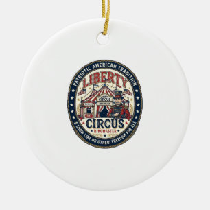 Liberty Circus Patriotic Patriotic Circus Ringmast Ceramic Ornament