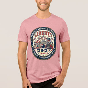 Liberty Circus Patriotic Patriotic Circus Ringmast Tri-Blend Shirt