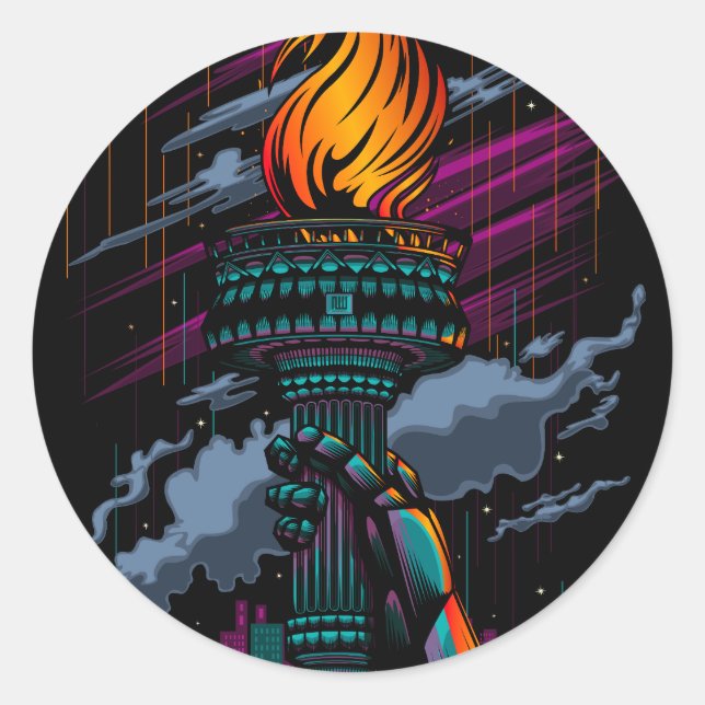 Liberty Classic Round Sticker (Front)