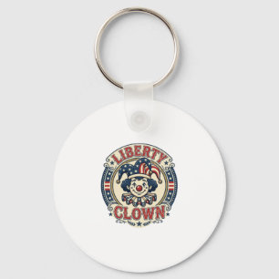 Liberty Clown Patriotic Patriotic Clowncore Cute V Key Ring
