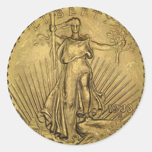 LIBERTY COIN CLASSIC ROUND STICKER