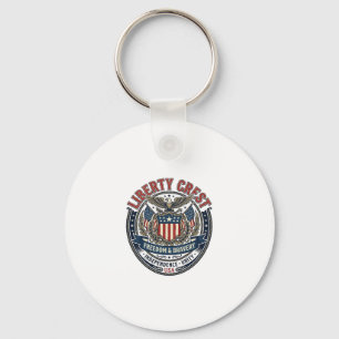 Liberty Crest Patriotic Patriotic Heraldry Coat Of Key Ring