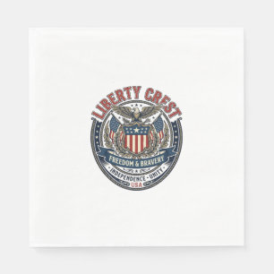 Liberty Crest Patriotic Patriotic Heraldry Coat Of Napkin