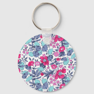 Liberty custom flower first name key ring