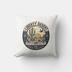 Liberty Desert Patriotic Patriotic Desert Cactus U Cushion