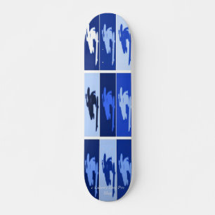 LIBERTY DOG PRO SHOP BLUE TONED BORDER DECK SKATEBOARD
