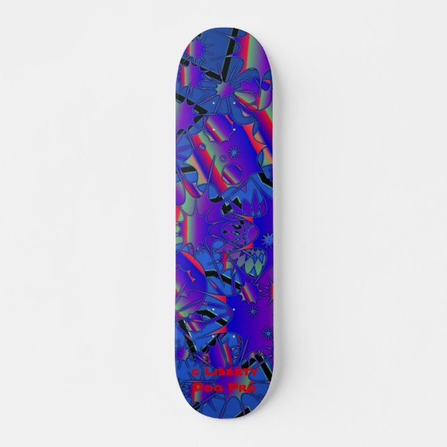 LIBERTY DOG PRO SHOP NEON LIGHT SKATEBOARD - SHRED (Front)