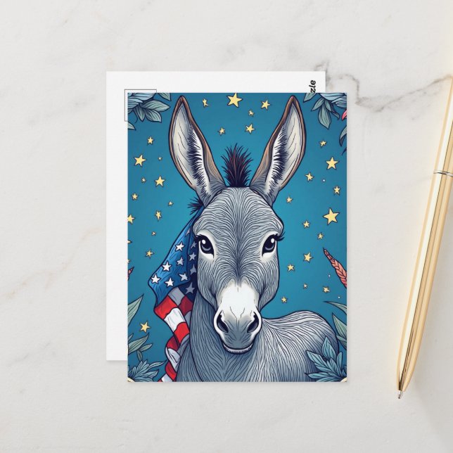 Liberty Donkey Vote Reminder Postcard (Front/Back In Situ)