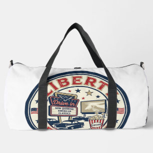 Liberty Drive In Patriotic Patriotic Drive In Thea Duffle Bag