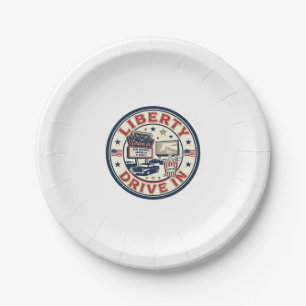 Liberty Drive In Patriotic Patriotic Drive In Thea Paper Plate