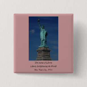 Liberty Enlightening the World - Statue of Liberty 15 Cm Square Badge