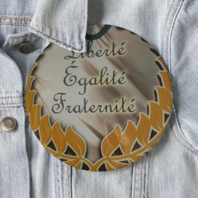 Liberty, Equality, Fraternity: Flourishing Future 6 Cm Round Badge (In Situ)