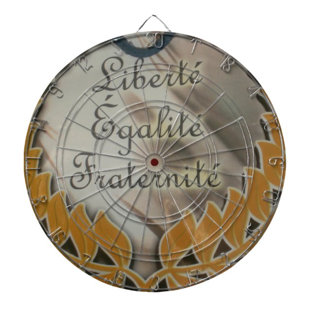 Liberty, Equality, Fraternity: Flourishing Future Dartboard (Front)