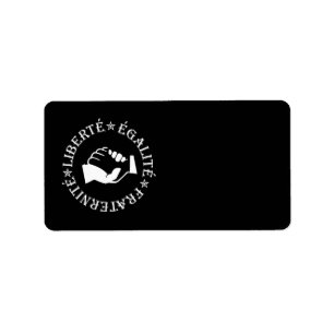 Liberty, equality, fraternity label