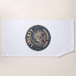 Liberty Fishing Tournament Patriotic Patriotic Fis Beach Towel