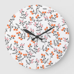 Liberty Florals: Hand-Stitched Embroidery Large Clock