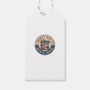 Liberty Gas Co Patriotic Patriotic Gas Station Mot Gift Tags