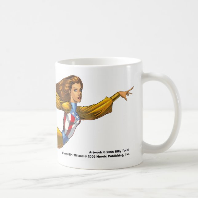Liberty Girl Flying Coffee Mug (Right)