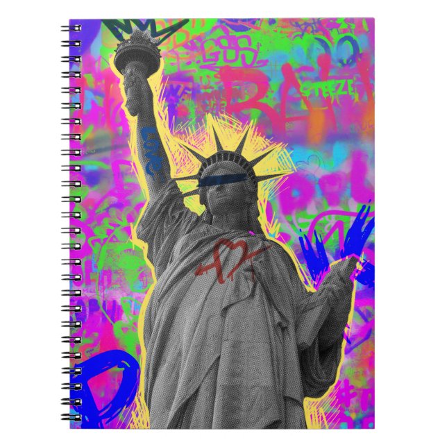 Liberty Glitch Street Art Notebook (Front)