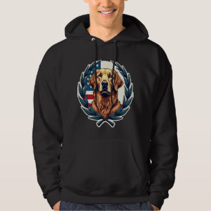 Liberty Golden Retriever Vintage Patriotic Tee