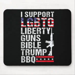 Liberty Guns Bible Trump Bbq Mouse Pad