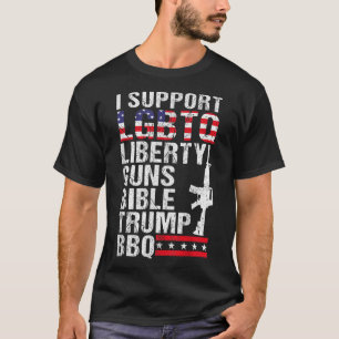 Liberty Guns Bible Trump Bbq T-Shirt