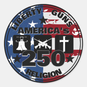 Liberty Guns Religion 250 Round Sticker