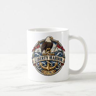 Liberty Harbour Nautical Eagle Anchor Coffee Mug