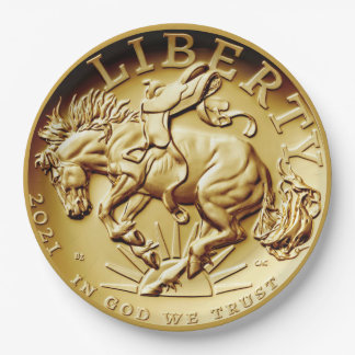 Liberty Horse Coin  Paper Plate