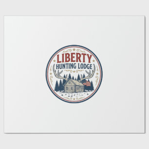 Liberty Hunting Lodge Patriotic Patriotic Hunting Wrapping Paper