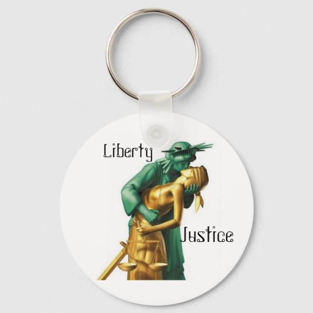 LIBERTY-JUSTICE-LESBIAN KEY RING (Front)