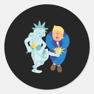 Liberty Kicks Trump 2020 Election Anti Donald Demo Classic Round Sticker