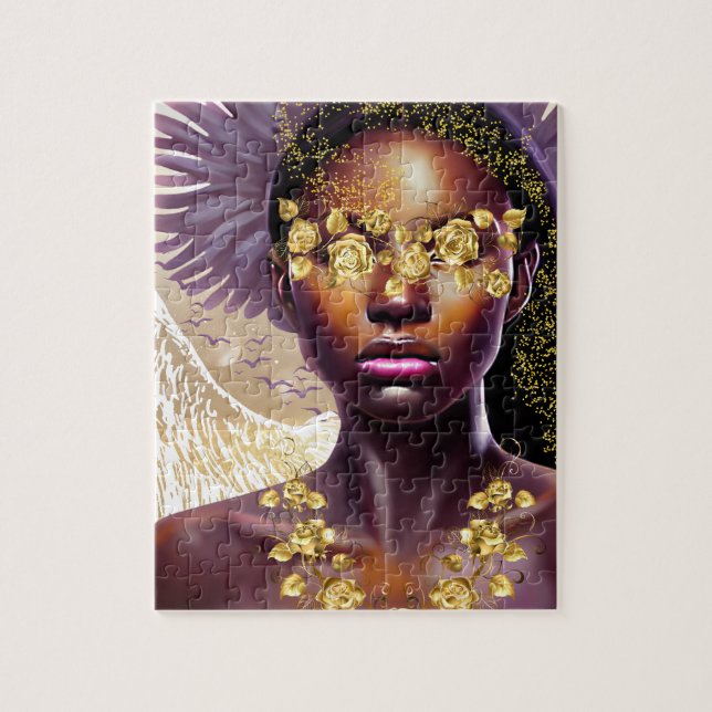 Liberty Kween African American Woman Art Jigsaw Puzzle (Vertical)