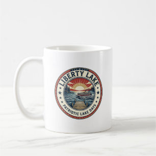 Liberty Lake Patriotic Patriotic Lake Life Vintage Coffee Mug